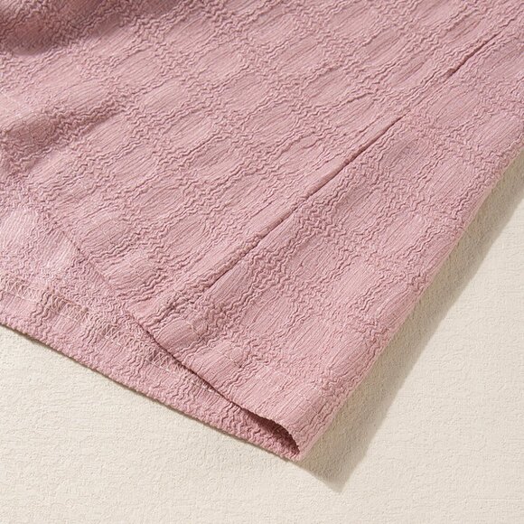 ๐ New Pink Lattice Textured Split Neck Tank Top โ Size M - Picture 9 of 9